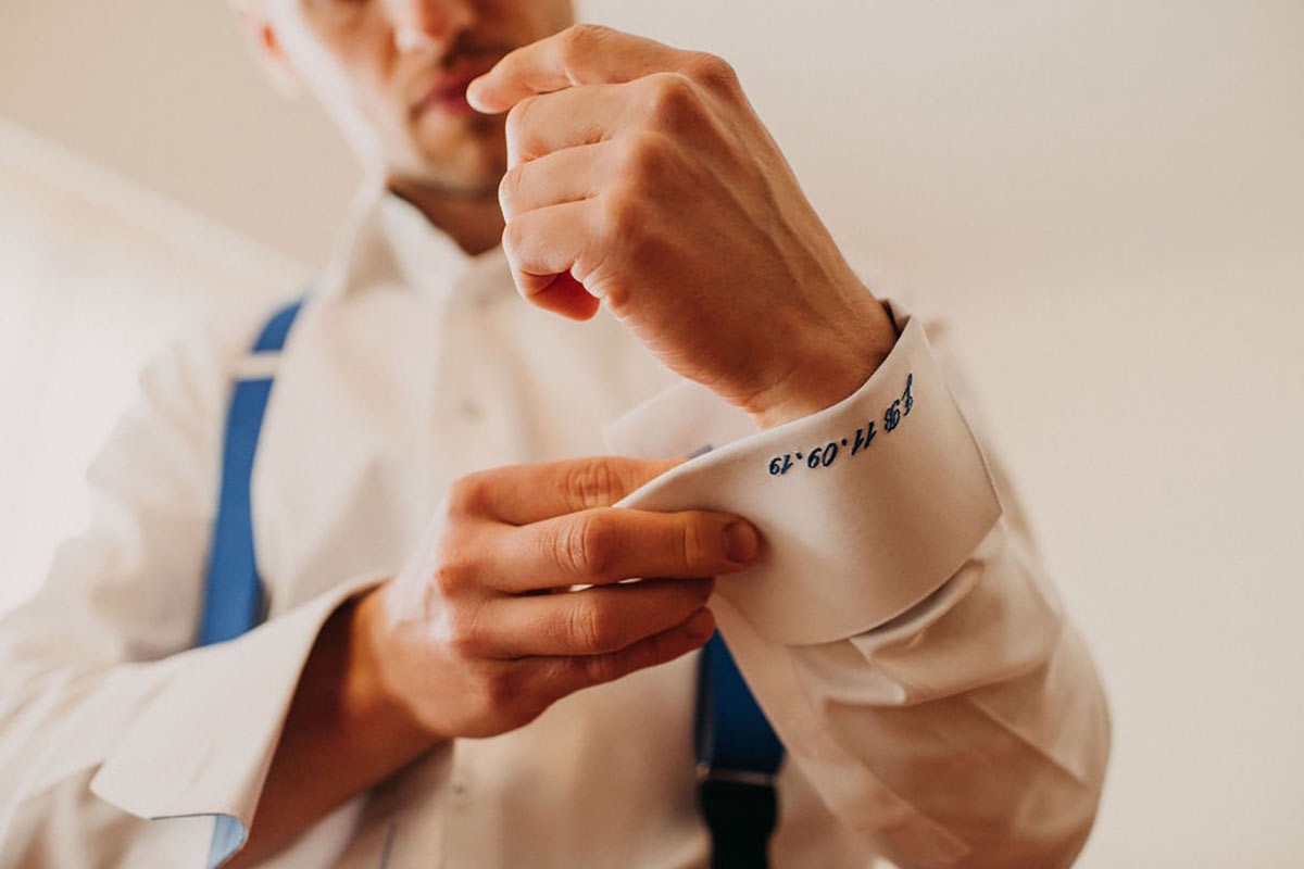 Bespoke wedding shirt by Souster & Hicks