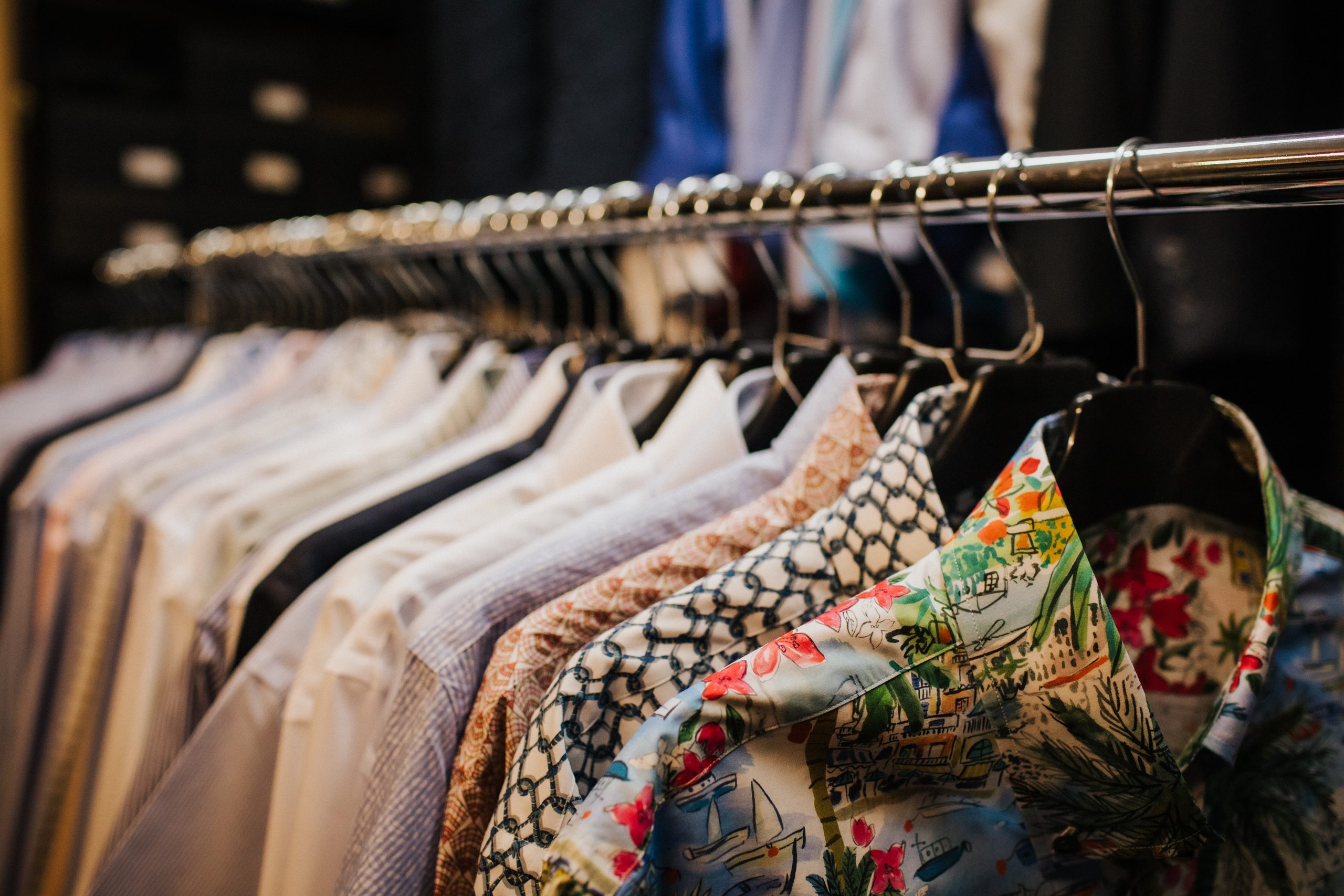 Casual shirts on the rail at Souster & Hicks